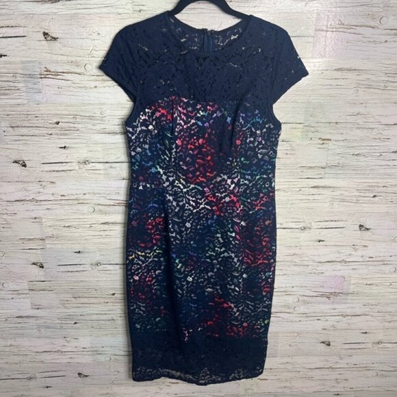 Betsey Johnson Dresses & Skirts - Betsey  Johnson size 12 blue lace floral dress midi